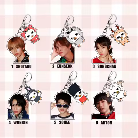 KPOP RIIZE SUNGCHAN WONBIN SEUNGHAN Acrylic Keychain SHOTARO EUNSEOK SOHEE Cartoon Pendant Keyring A