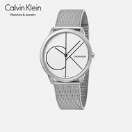 CK凯文克莱（Calvin Klein）Minimal 简约系列手表 银色米兰风钢带圆盘男表 石英表 K3M5115X