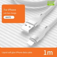 BISEN G-299 3A Soft Silicone USB Fast Charging Data Cable 1 Meter for Micro / iPh /Type-C