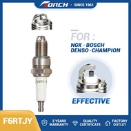 1PCS 3-Electrode Spark Plug Torch F6RTJY Replace for BUR6ET Brisk 1443 Denso W20EPB W20EPBR-S WR7DTC