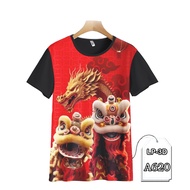 Lion Dance Lion Dance T-Shirt 3D Lion Dance Children's and Adult's T-Shirt LP3D-A620