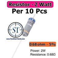 X10 Resistor 2 Watt 0.68 Ohm Carbon Film Resistor Value 0.68R 2W