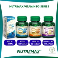 NUTRIMAX VITAMIN D3 SERIES 400 IU 1000 IU D3 K2 VIT D3
