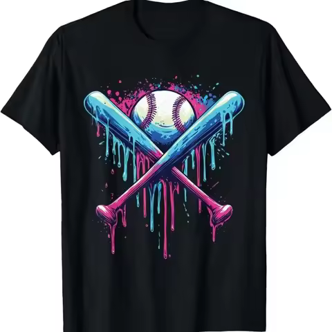 Baseball Bat Drip Funny T Shirt