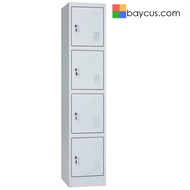 Baycus 4 Compartment Steel Locker Steel Locker 4 Individual Lock with 2 keys