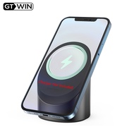 GTWIN Wireless Charger Holder Magnetic Charging Stand Base Bracket For iPhone 12 Data Cable Storage Stand Aluminum Alloy Charger