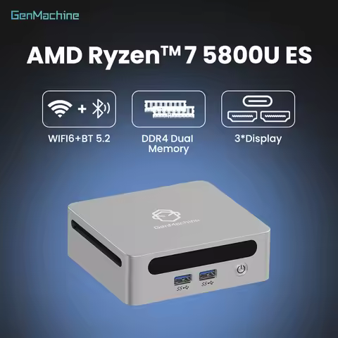 1.9GHz Up to 4.4GHz 15W WIFI6 BT5.2 Diy Gaming Computer GenMachine AMD Ryzen™ 7 5800U ES Windows 11 