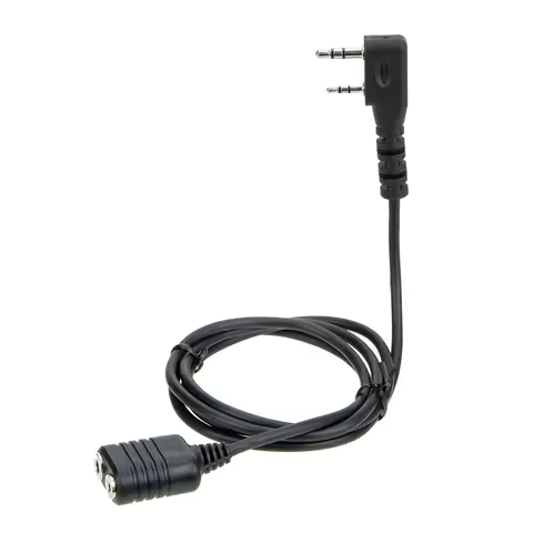 1m Extender Cable 2-Pin K Type Microphone Headset Mic Cable Replacement Ham Radio Accessory for Kenw