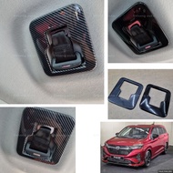 perodua alza 2022-2023 car carbon fiber safety belt frame cover garnish accessories alza baru skhong