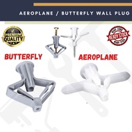 [1 PC] Heavy Duty Nylon Aeroplane/Butterfly Wall Plug Partition Board Plaster Ceiling PVC Board Wall