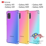 Samsung Galaxy A01 M31 A21S A31 A11 M11 Rainbow Antishock Soft Casing Case Cover TPU Back Housing