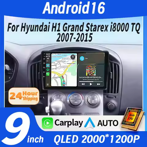 Android 16 For Hyundai H1 Grand Starex i8000 TQ 2007-2015 5G Car Radio CarPlay Multimedia Player Aut