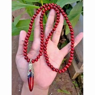 kalung akar bahar tali arus merah kalung liontin akar bahar