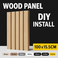 Wood Grille Wall Panel Fluted Board | DIY Home Wall Decor | Room Divider | Indoor Background PVC