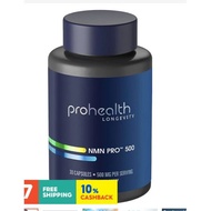 Prohealth Longevity NMN PRO 500, 30 Capsules 500mg Per Serving Daily Dietary Supplement, Supports Yo