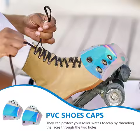 1Pair Ice Skates Protector PVC Shoes Caps Smooth Surface Easy Clean Cover Covers PVC Shoes Caps Skat