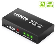 4K HDMI Splier 1 In 2 Out 2160P 4K 2K HDMI Distributor Amplifier 1 to 2 Video Splier Dual Monitor for PC Loptop Monitor