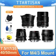 TTArtisan 7.5mm F2 17mm 35mm F1.4 40mm F2.8 50mm F1.2 APS-C Manual Focus Humanities Large Aperture L