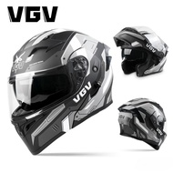 NinetyNine หมวกกันน็อค หมวกกันน็อคเต็มใบ หมวกกันน็อคเปิดคาง VGV Helmet สไตล์ทัวริ่ง ชิลด์ใส มีเเว่นก