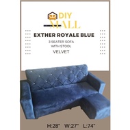 Modern Chesterfield Sofa/3 seater sofa stool