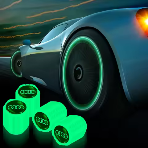 4pcs/set Luminous Car Wheel Tire Valve Caps Stem Case Covers For Audi Sline A1 A3 A4 A5 A6 A7 A8 Q3 