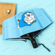 Doraemon cartoon umbrella male and female student couple umbrella full automatic哆啦A梦卡通雨伞男女学生情侣雨伞全自动黑