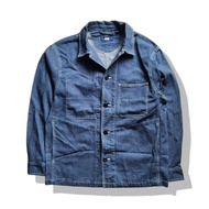 Uniqlo Striped Denim Workwear Jacket(L) มือสอง รอบอก 47”