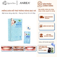 Box of 7 mint teeth whitening patches upgraded version ANRIEA - convenient right at home