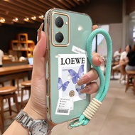 Casing hp For VIVO Y03 Y03T Y18 Y18T Y18I Y18E Y28s 5G Y37 5G Case Butterfly Cover biru Case Stickin