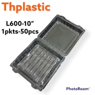 TH-OPS L600 | [10"] Square Plastic Container 1pkts-50pcs+-
