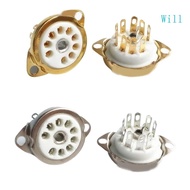 Will Ceramic Tube Socket for 12AX7 12AT7 12AU7 ECC83 ECC82 E88CC 6922 6p1 6p14 6n1