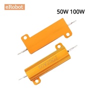 RX24 50W 100W Load Resistor Aluminum Power Metal Shell Case Wirewound Resistor 1R 2R 4R 5K 6R 8R 10K
