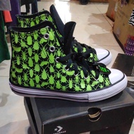 (KB15) C0nv3rs3 Shoes 670880C ctas hi black junior glow in dark