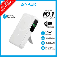 Anker MagGo Power Bank Qi2 Certified 15W Ultra-Fast MagSafe Portable Charger 10000mAh Battery Pack Smart Display Foldable Stand (A1654)