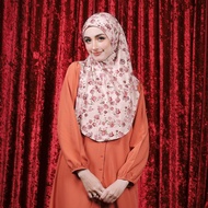 HEGIRA SO-MARJAN TWILL NC TWIRLY ROSE | PRINTED SLIP ON (INSTANT HIJAB) >> DAILY COMFORT