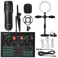 [nqru] V9XPro BM800 Sound Card Studio Music Set Mixer Noise Reduction Portable Microphone Voice Live