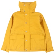 成色極佳的BURBERRY LONDON真絲混紡 W 拉鍊連帽登山派克大衣，黃色，46 碼，正品，義大利製造，男士款