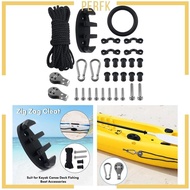 [Perfk] 31Pcs Marine Kayak Canoe Anchor Trolley Kayak Pad Eyes Rigging O 9M Rope Hardware for Water Sports Rubber Dinghy