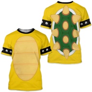 Bowser 3D Printed T-Shirt Harajuku Casual Cosplay Tee Unisex for Men Women 2026 New Summer