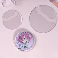 Bar Bar Cover Badge Protective Cover Transparent Storage Heart Round 63 73 83mm Brooch Bar Pain Bag 