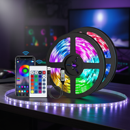 5M 5050 RGB LED Strip Lights 5V USB Powered Music Sync RGB TV Backlight App Remote for Room Color Co
