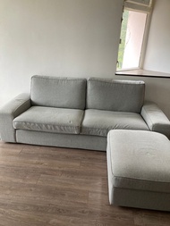 IKEA Kivik 3-座位 布藝梳化連儲物腳踏