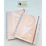 A5 B5 A6 PP Plastic Cover Spiral Wire O Stationery Planner Notebook journal Sketch Book ruler Buku Nota Buku Catatan