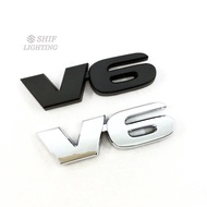 【New-store】 1 x Metal Chrome V6 Logo Letter Car Auto Rear Trunk Emblem Badge Sticker Decal For TOYOT