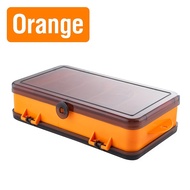 TEMU กล่องตกปลาแบบสองด้าน AKAKUMA พร้อมฝาปิดพลิกได้ 1 ชิ้น - วัสดุ PP ทนทาน, กล่องเก็บของสีเหลืองสำห