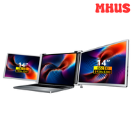[MHUS] 14 inch Portable Triple-screen Monitor Laptop Expansion Screen 1920*1200 Resolution Monitor f