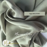 Kain satin maxmara premium Sage Green/Hijau Sage