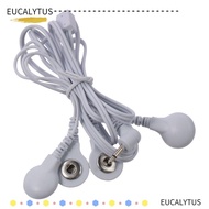 EUCALYTUSSG Electrode Wires, 1.2M/3.94ft White Cable Lead Wires, Portable 4 in 1 2.5mm Plug to 3.5mm