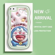 Case Soft Case Untuk Xiaomi Redmi 6 4X 5 Plus 5A 6A 7 Y3 Casing Doraemon Bingkai Bergelombang Case T