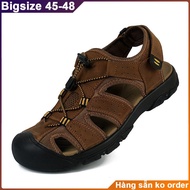 Large cowhide sandals and sandals for men with big feet 29-30cm. Big size sandals 45 46 47 48.